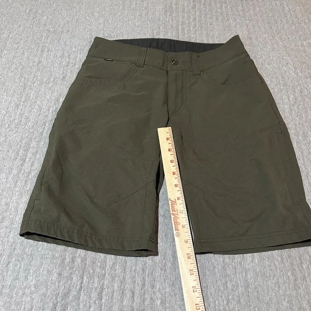 Kuhl Women’s 30 Green Cargo Shorts Zip Pockets Outdoor Casual Hiking Quick Dry - Picture 5 of 13